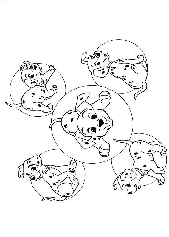 Plansa de colorat cu 102 Dalmatieni 30 47